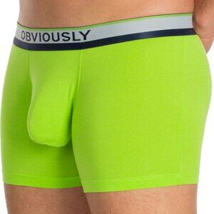 NWT XL Obviously PrimeMan Boxer Briefs 3" Leg Lime Green Men's Underwear